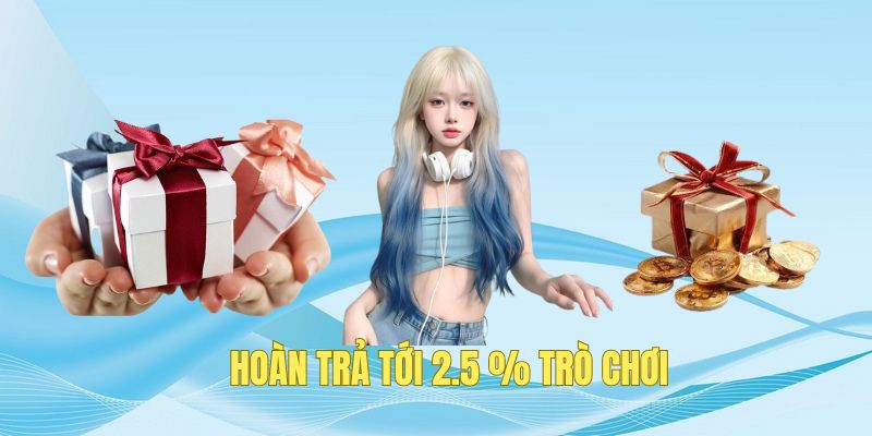 Khuyến mãi hoàn trả QH88 2.5% chơi game